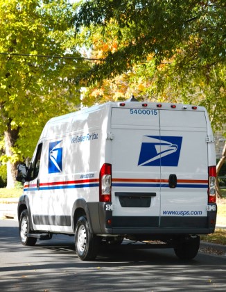 United States postal service delivery truck